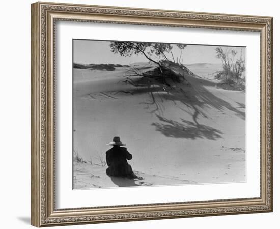 Sand Dunes Bordering Lake Michigan-Wallace Kirkland-Framed Photographic Print