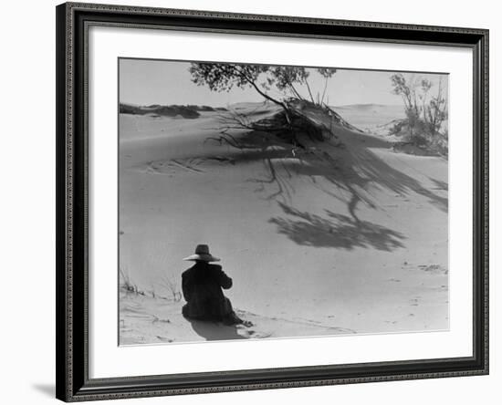 Sand Dunes Bordering Lake Michigan-Wallace Kirkland-Framed Photographic Print