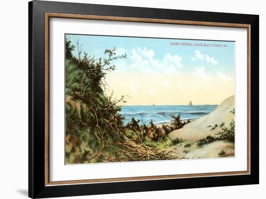 Sand Dunes, Cape May Point-null-Framed Art Print