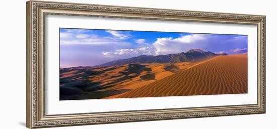 Sand Dunes in a Desert, Great Sand Dunes National Park, Colorado, Usa-null-Framed Photographic Print