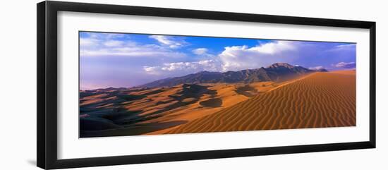 Sand Dunes in a Desert, Great Sand Dunes National Park, Colorado, Usa--Framed Photographic Print