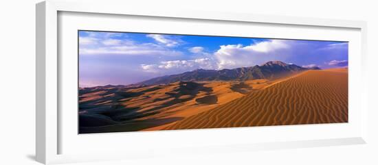 Sand Dunes in a Desert, Great Sand Dunes National Park, Colorado, Usa-null-Framed Photographic Print