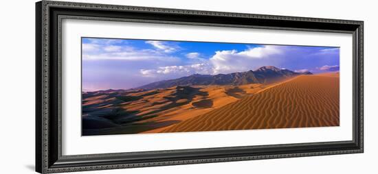 Sand Dunes in a Desert, Great Sand Dunes National Park, Colorado, Usa-null-Framed Photographic Print