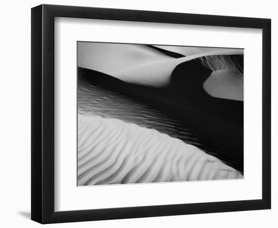 Sand dunes in a desert, Mesquite Flat Dunes, Death Valley National Park, California, USA-Panoramic Images-Framed Photographic Print