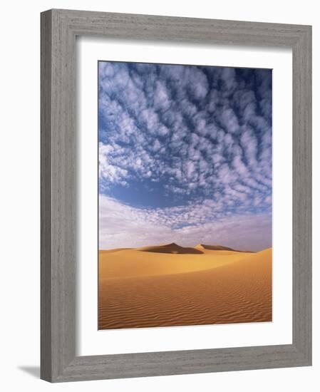 Sand Dunes in Erg Chebbi Sand Sea, Sahara Desert, Near Merzouga, Morocco, North Africa, Africa-Lee Frost-Framed Photographic Print