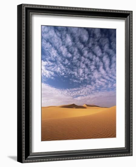 Sand Dunes in Erg Chebbi Sand Sea, Sahara Desert, Near Merzouga, Morocco, North Africa, Africa-Lee Frost-Framed Photographic Print