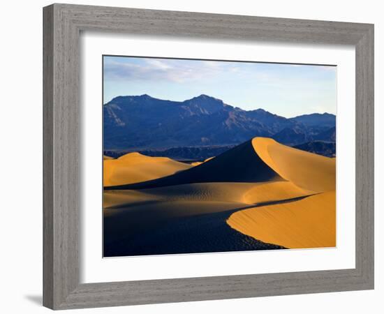 Sand Dunes in Mesquite Flat, Death Valley National Park, California, USA-Bernard Friel-Framed Photographic Print