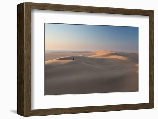 Sand Dunes Near Swakopmund in Namibia-Alex Saberi-Framed Photographic Print