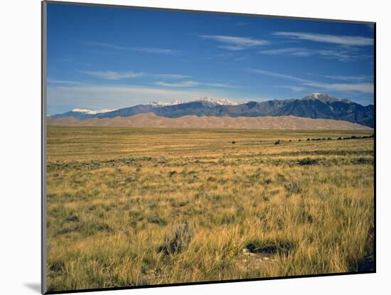 Sand Dunes of Great Sand Dunes National Park and Preserve in the Sangre De Cristo Mountains, CO-Bernard Friel-Mounted Photographic Print