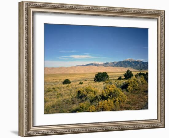 Sand Dunes of Great Sand Dunes National Park and Preserve in the Sangre De Cristo Mountains, CO-Bernard Friel-Framed Photographic Print