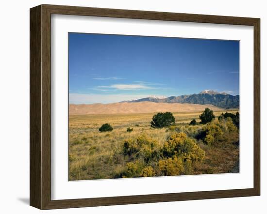 Sand Dunes of Great Sand Dunes National Park and Preserve in the Sangre De Cristo Mountains, CO-Bernard Friel-Framed Photographic Print