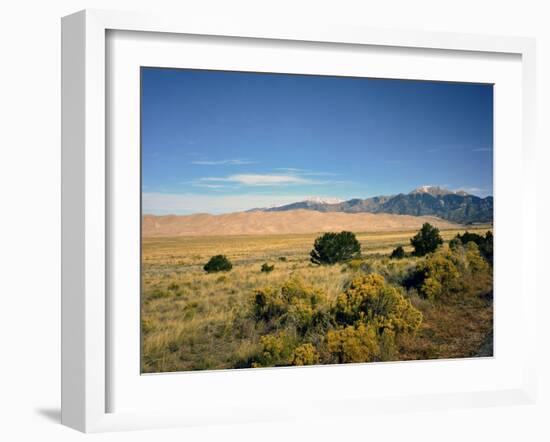 Sand Dunes of Great Sand Dunes National Park and Preserve in the Sangre De Cristo Mountains, CO-Bernard Friel-Framed Photographic Print