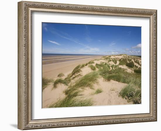 Sand Dunes on Beach, Formby Beach, Lancashire, England, United Kingdom, Europe-Jean Brooks-Framed Photographic Print