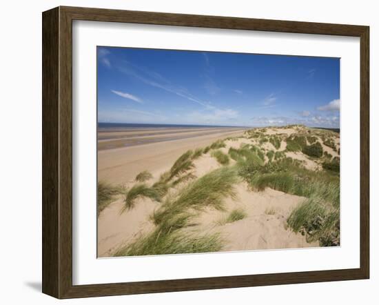 Sand Dunes on Beach, Formby Beach, Lancashire, England, United Kingdom, Europe-Jean Brooks-Framed Photographic Print