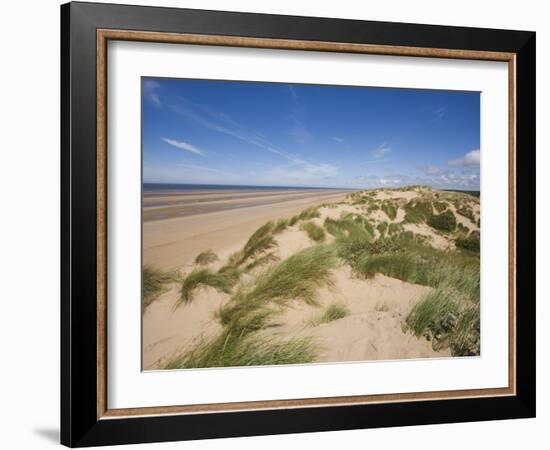 Sand Dunes on Beach, Formby Beach, Lancashire, England, United Kingdom, Europe-Jean Brooks-Framed Photographic Print