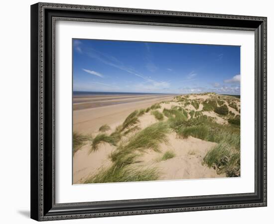 Sand Dunes on Beach, Formby Beach, Lancashire, England, United Kingdom, Europe-Jean Brooks-Framed Photographic Print