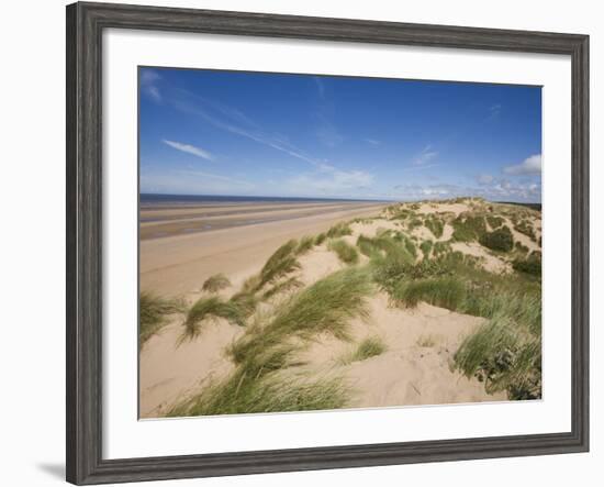 Sand Dunes on Beach, Formby Beach, Lancashire, England, United Kingdom, Europe-Jean Brooks-Framed Photographic Print