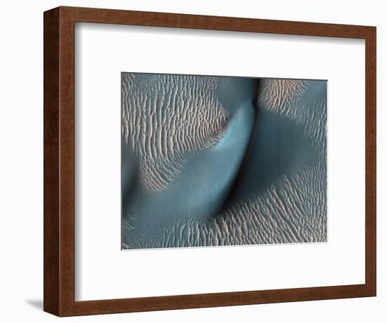 Sand Dunes on Mars, Satellite Image-null-Framed Premium Photographic Print