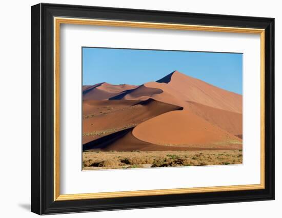 Sand dunes, Sossusvlei, Namib Desert, Namib-Naukluft National Park, Namibia-null-Framed Photographic Print