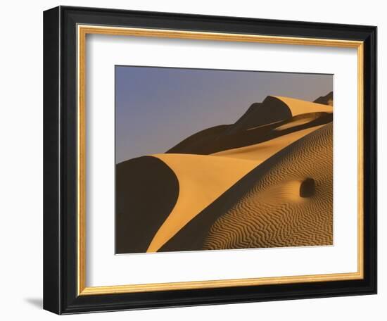 Sand dunes (Timimoun, Grand Erg, Gourara Valley, Sahara Desert, Algeria)-Frans Lemmens-Framed Photographic Print