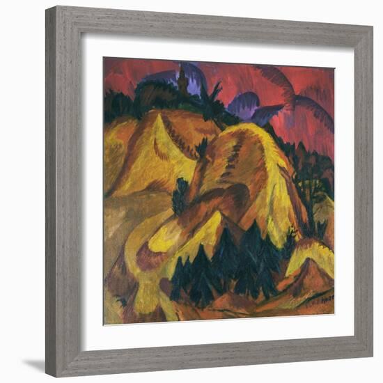 Sand Hills of the Engadin-Ernst Ludwig Kirchner-Framed Giclee Print