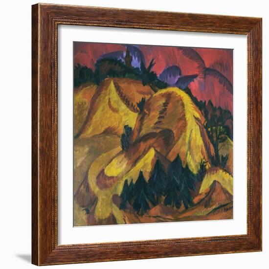 Sand Hills of the Engadin-Ernst Ludwig Kirchner-Framed Giclee Print