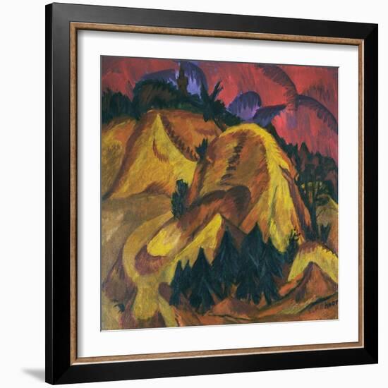 Sand Hills of the Engadin-Ernst Ludwig Kirchner-Framed Giclee Print