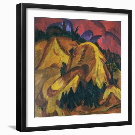 Sand Hills of the Engadin-Ernst Ludwig Kirchner-Framed Giclee Print