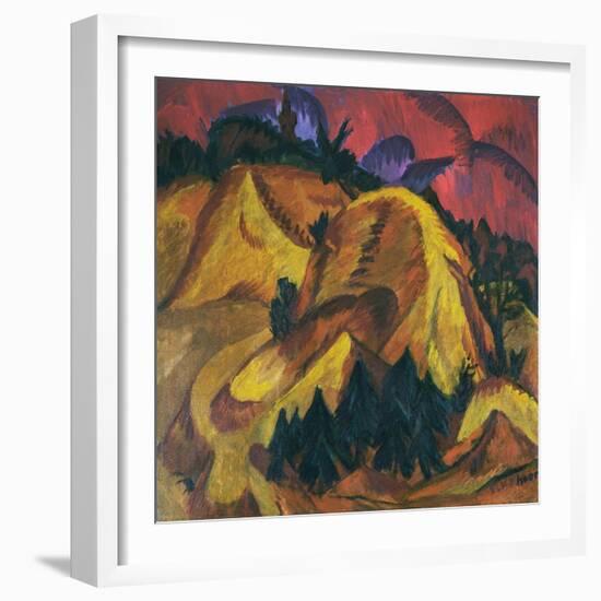 Sand Hills of the Engadin-Ernst Ludwig Kirchner-Framed Giclee Print