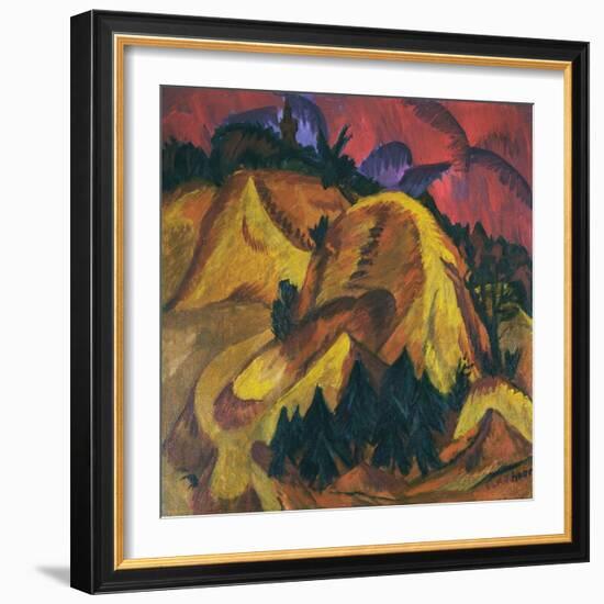 Sand Hills of the Engadin-Ernst Ludwig Kirchner-Framed Giclee Print