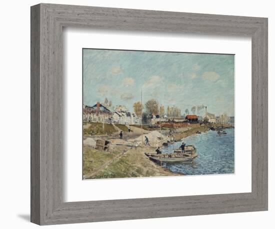 Sand on the Quay, 1875-Alfred Sisley-Framed Giclee Print