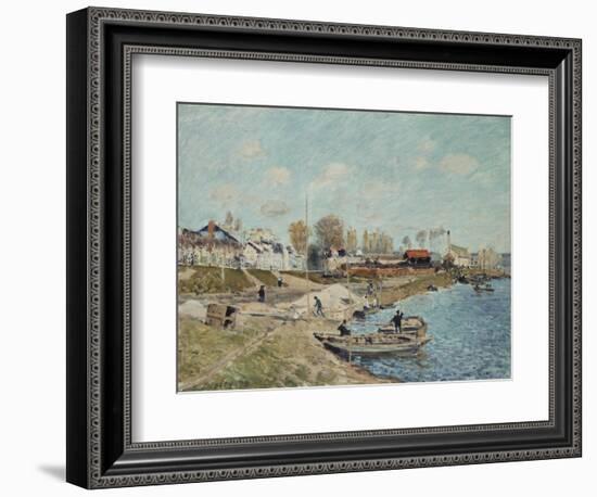 Sand on the Quay, 1875-Alfred Sisley-Framed Giclee Print