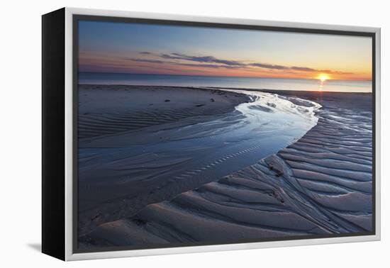 Sand Patterns at Sunset, Bound Brook Island, Wellfleet, Massachusetts-Jerry & Marcy Monkman-Framed Premier Image Canvas