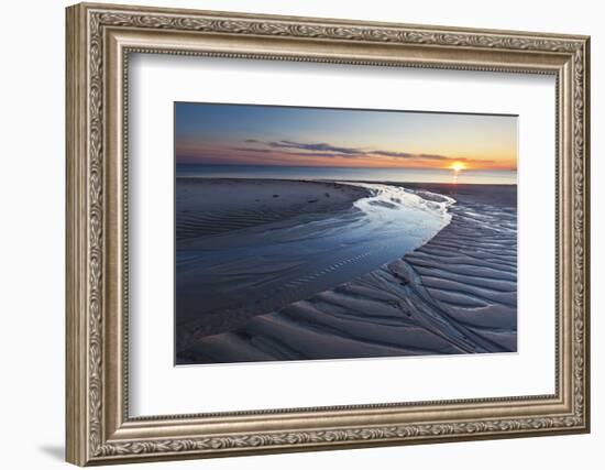 Sand Patterns at Sunset, Bound Brook Island, Wellfleet, Massachusetts-Jerry & Marcy Monkman-Framed Photographic Print