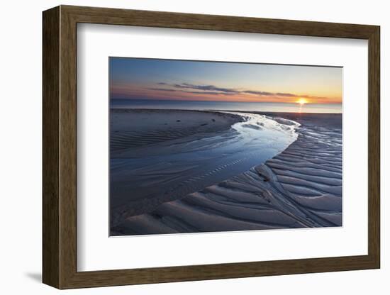 Sand Patterns at Sunset, Bound Brook Island, Wellfleet, Massachusetts-Jerry & Marcy Monkman-Framed Photographic Print