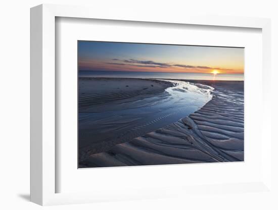 Sand Patterns at Sunset, Bound Brook Island, Wellfleet, Massachusetts-Jerry & Marcy Monkman-Framed Photographic Print