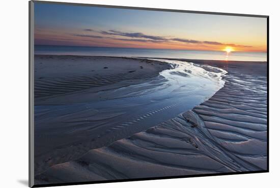 Sand Patterns at Sunset, Bound Brook Island, Wellfleet, Massachusetts-Jerry & Marcy Monkman-Mounted Photographic Print