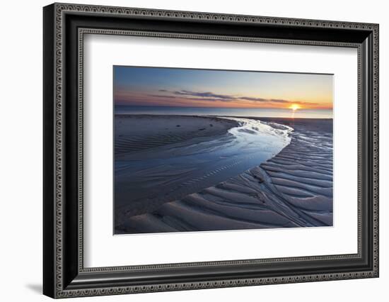 Sand Patterns at Sunset, Bound Brook Island, Wellfleet, Massachusetts-Jerry & Marcy Monkman-Framed Photographic Print