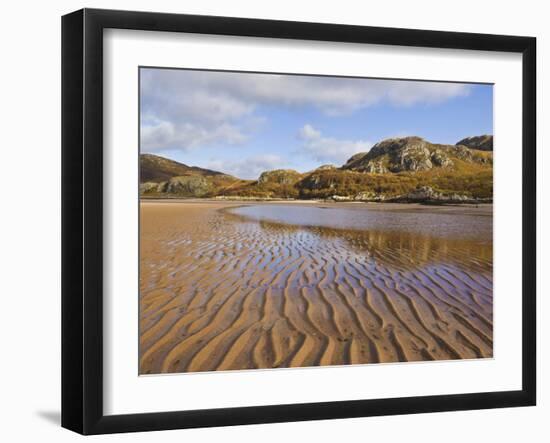 Sand Ripple Patterns on Little Gruinard Beach, Gruinard Bay, Wester Ross, Northwest Scotland-Neale Clarke-Framed Photographic Print