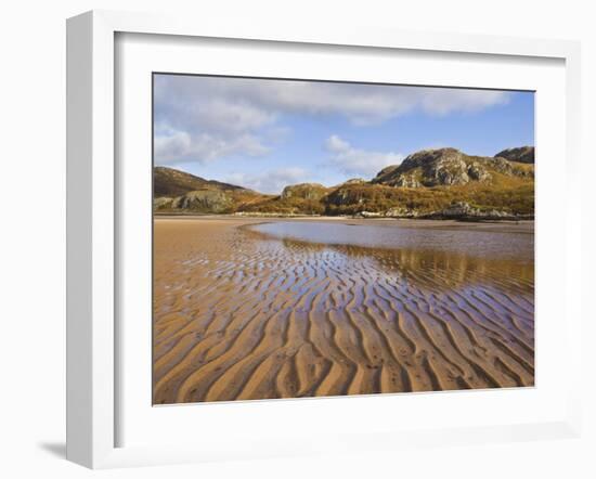 Sand Ripple Patterns on Little Gruinard Beach, Gruinard Bay, Wester Ross, Northwest Scotland-Neale Clarke-Framed Photographic Print