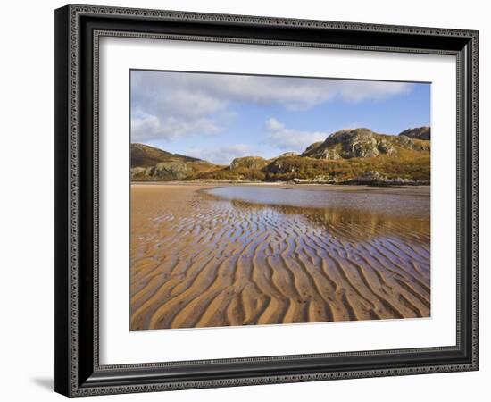 Sand Ripple Patterns on Little Gruinard Beach, Gruinard Bay, Wester Ross, Northwest Scotland-Neale Clarke-Framed Photographic Print