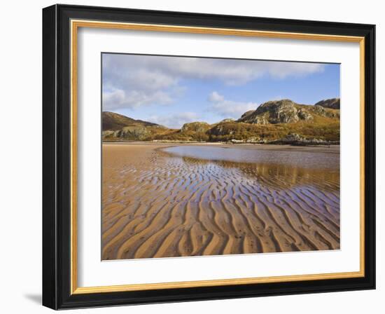 Sand Ripple Patterns on Little Gruinard Beach, Gruinard Bay, Wester Ross, Northwest Scotland-Neale Clarke-Framed Photographic Print