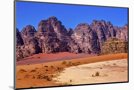 Sand Rock Formation, Wadi Rum, Valley of the Moon, Jordan.-William Perry-Mounted Photographic Print