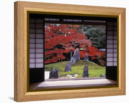 Sand Stone Garden, Komyo-In, Kyoto, Japan-Rex Butcher-Framed Premier Image Canvas