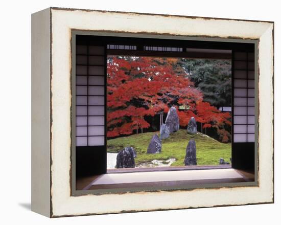 Sand Stone Garden, Komyo-In, Kyoto, Japan-Rex Butcher-Framed Premier Image Canvas
