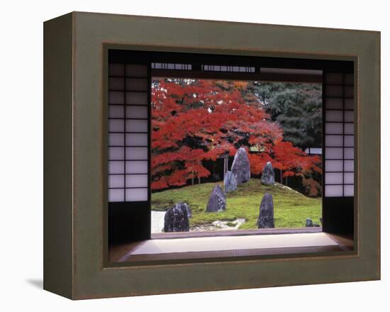 Sand Stone Garden, Komyo-In, Kyoto, Japan-Rex Butcher-Framed Premier Image Canvas