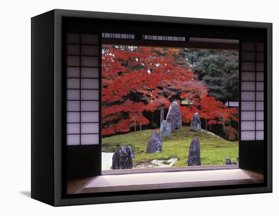 Sand Stone Garden, Komyo-In, Kyoto, Japan-Rex Butcher-Framed Premier Image Canvas