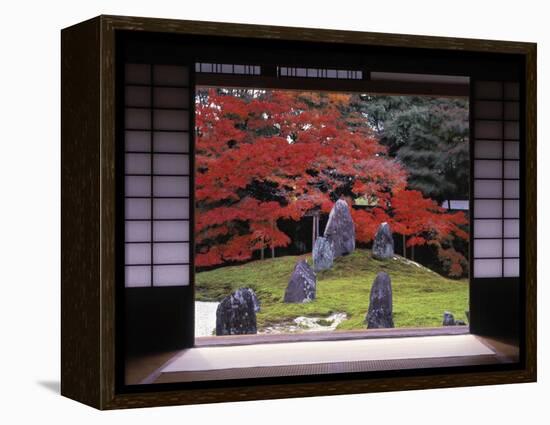 Sand Stone Garden, Komyo-In, Kyoto, Japan-Rex Butcher-Framed Premier Image Canvas