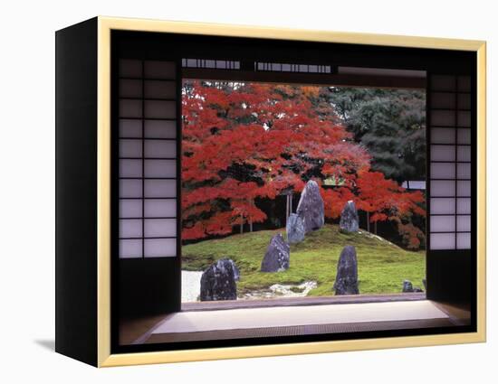 Sand Stone Garden, Komyo-In, Kyoto, Japan-Rex Butcher-Framed Premier Image Canvas