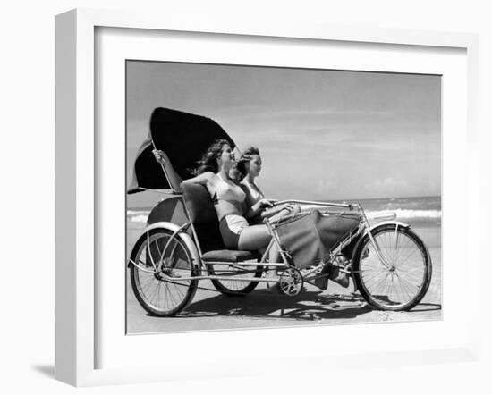 Sand Surreying on Daytona Beach, Florida-null-Framed Photo